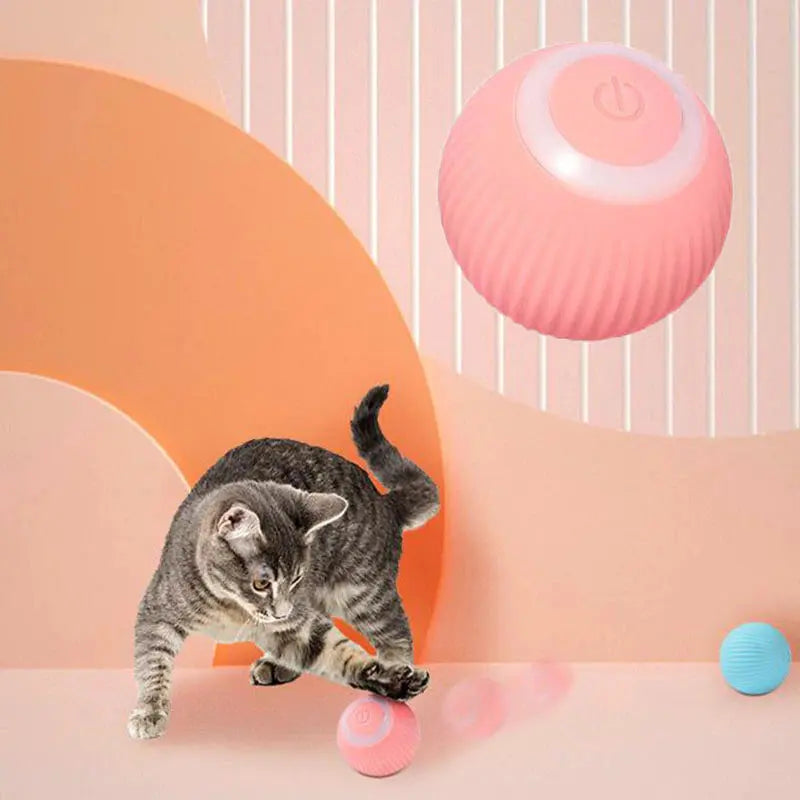 Automatic Rolling Ball Smart Cat Dog Toy Electric Pet Self-Moving Kitten Game Uk